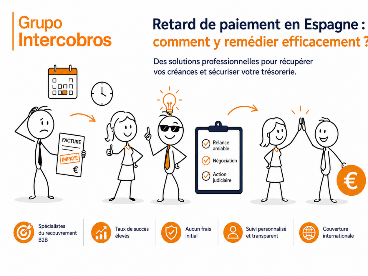 Retard de paiement en Espagne et solutions de recouvrement B2B proposées par Grupo Intercobros.