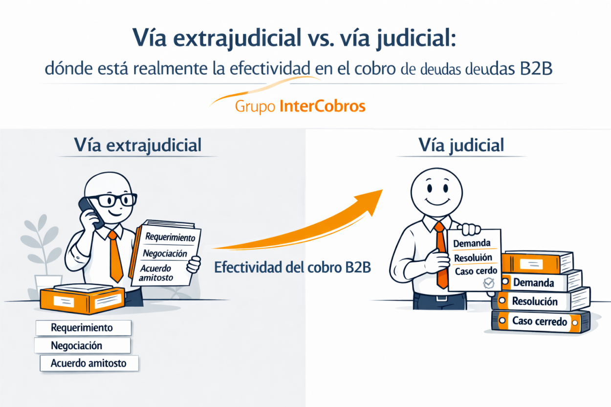 Vía extrajudicial vs. vía judicial : Grupo Intercobros