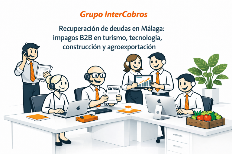 Recuperación de deudas en Málaga: gestión profesional de impagos B2B en turismo, tecnología, construcción y agroexportación