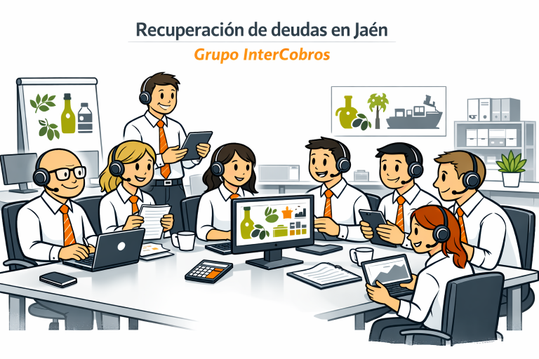 Recuperación de deudas en Jaén: equipo de gestores de Grupo Intercobros especializado en la cadena del aceite de oliva