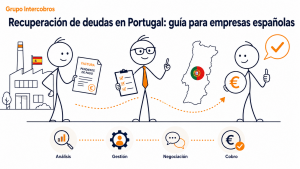 Recuperación de deudas en Portugal corporativa de Grupo Intercobros sobre la recuperación de deudas en Portugal para empresas españolas, con factura pendiente de pago, gestión profesional, negociación y cobro recuperado.